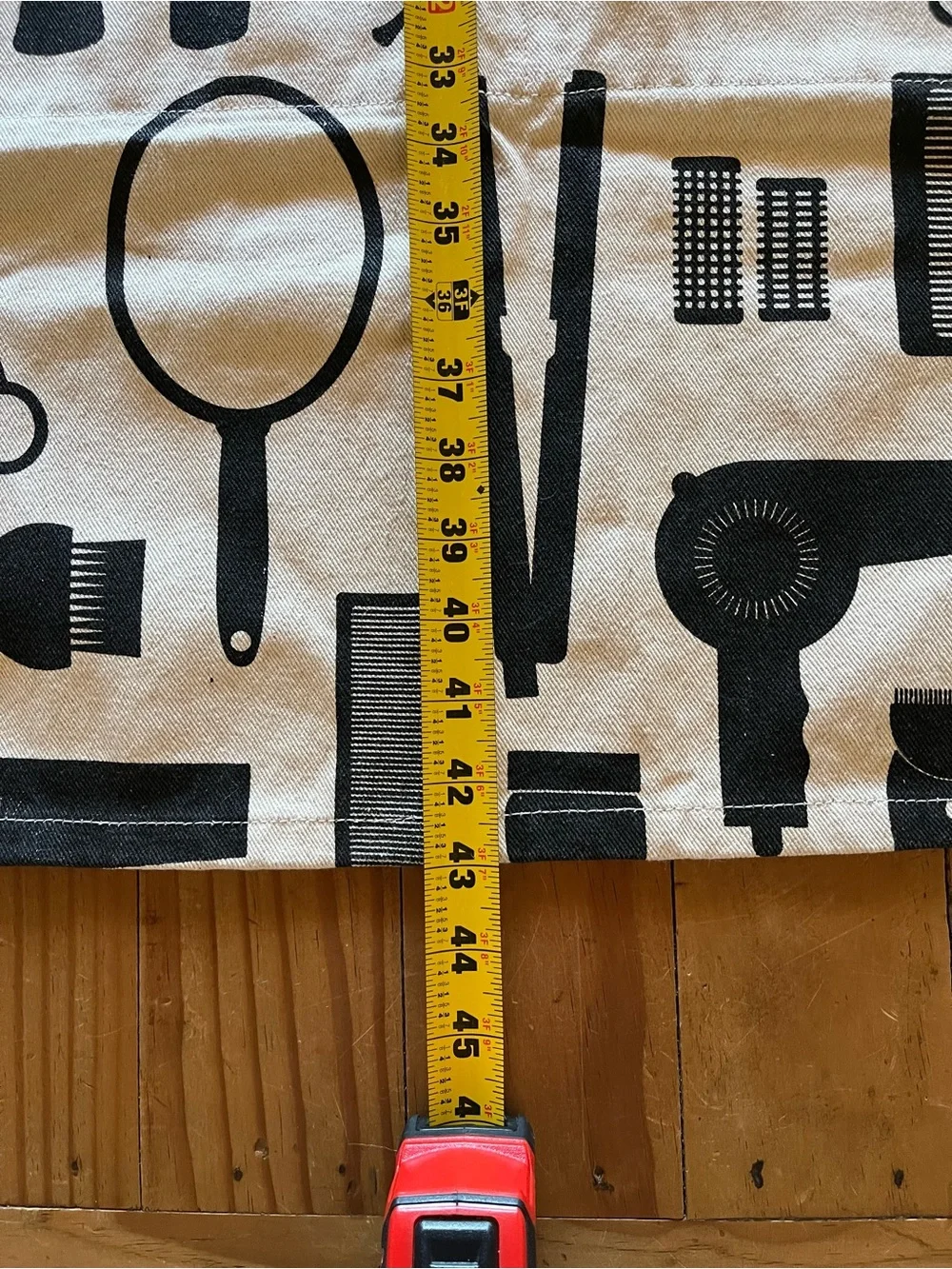 Black & Cream Canvas Hair DresserStylist Print Kitchen or Work Apron
